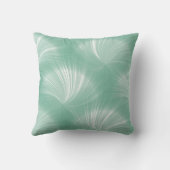 モダンスタイリッシュティール(緑がかった色)の緑エレガント模様 クッション (裏面)