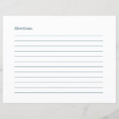 モダンスタイリッシュティール（緑がかった色）調理師食べリピートレシピカード (裏面)