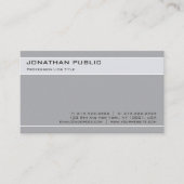 モダンスタイリッシュデザイングレイミニマルプレーン 名刺 (正面)