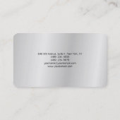 モダンスタイリッシュトレンディークリエイティブシルバーグレイ 名刺 (裏面)