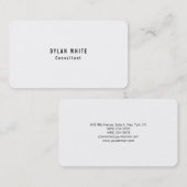 モダンスタイリッシュトレンディークリエイティブ白黒プレーン 名刺 (正面/裏面)