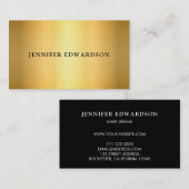 モダンスタイリッシュトレンディー金ゴールドプロフェッショナル 名刺 (正面/裏面)