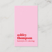 モダンスタイリッシュバラはっきりした赤毛サロン ロイヤリティカード (正面)