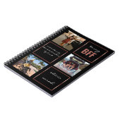 モダンスタイリッシュバラ金ゴールドBFF 3フォトノートブック ノートブック (左側)