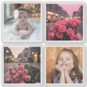 モダンスタイリッシュパーソナライズされたカスタム写真 シール (正面)