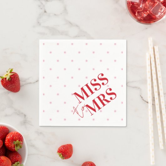 モダンスタイリッシュピンクと赤恋しく思星 スタンダードカクテルナプキン (インサイチュ)