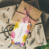 モダンスタイリッシュフローラバレンタインデーラベル ギフトタグ