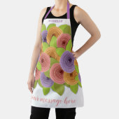 モダンスタイリッシュフローラパーソナライズされたスクリプト エプロン (インサイチュ)