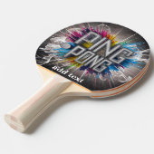 モダンスタイリッシュプロフェッショナルカラフル文字 卓球ラケット (正面アングル)