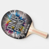 モダンスタイリッシュプロフェッショナルカラフル文字 卓球ラケット (横)