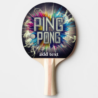 モダンスタイリッシュプロフェッショナルカラフル文字 卓球ラケット