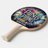 モダンスタイリッシュプロフェッショナルカラフル文字 卓球ラケット (正面アングル)