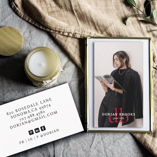 モダンスタイリッシュプロフェッショナルモノグラムの 名刺