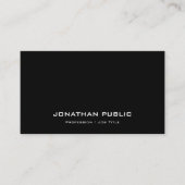 モダンスタイリッシュプロフェッショナル平白黒 名刺 (正面)