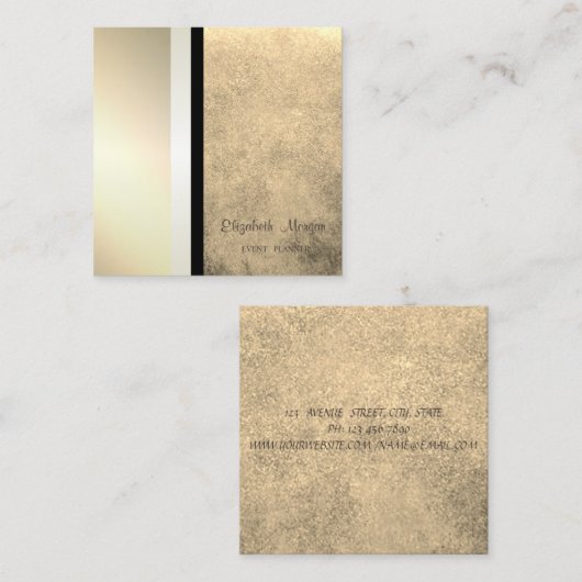 モダンスタイリッシュプロフェッショナル幾何ストライプの スクエア名刺 (正面/裏面)