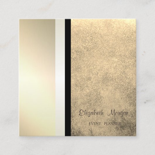 モダンスタイリッシュプロフェッショナル幾何ストライプの スクエア名刺 (正面)