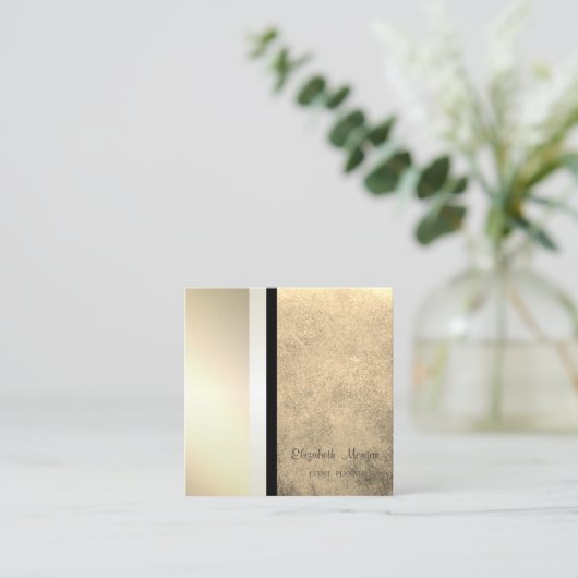 モダンスタイリッシュプロフェッショナル幾何ストライプの スクエア名刺 (スタンド正面)