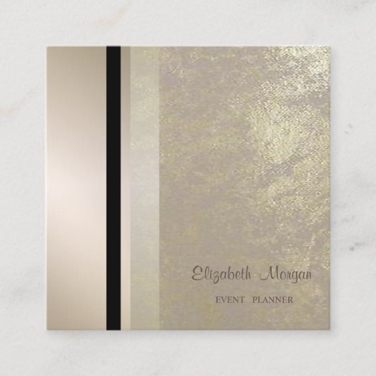 モダンスタイリッシュプロフェッショナル幾何ストライプの スクエア名刺 (正面)