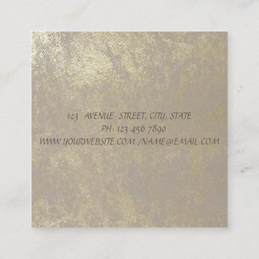 モダンスタイリッシュプロフェッショナル幾何ストライプの スクエア名刺 (裏面)