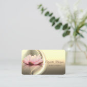 モダンスタイリッシュプロフェッショナル,金ゴールド,抽象芸術,ロータス 名刺 (スタンド正面)