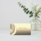 モダンスタイリッシュプロフェッショナル，黒，金ゴールド 名刺 (スタンド正面)