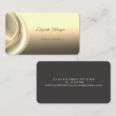 モダンスタイリッシュプロフェッショナル，黒，金ゴールド 名刺 (正面/裏面)