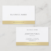 モダンスタイリッシュミニマルエレガント金ゴールドテンプレート 名刺 (正面/裏面)