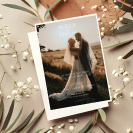 モダンスタイリッシュミニマ結婚リスト 招待状