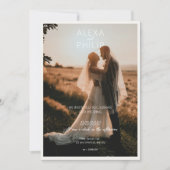 モダンスタイリッシュミニマ結婚リスト 招待状 (正面)