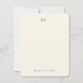 モダンスタイリッシュモノグラムの文具 ノートカード (正面)