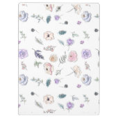 モダンスタイリッシュモノグラムガーリー模様 クリップボード (裏面)