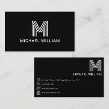 モダンスタイリッシュモノグラムシンプルお洒落黒