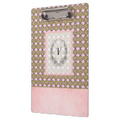 モダンスタイリッシュモノグラム素朴模様 クリップボード (左)