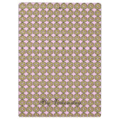 モダンスタイリッシュモノグラム素朴模様 クリップボード (裏面)