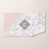 モダンスタイリッシュモノグラム赤面 バスタオルセット (ハンドタオル)