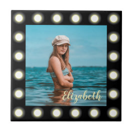 モダンスタイリッシュユニーク黒の正方形フォトフレーム タイル