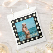 モダンスタイリッシュユニーク黒の正方形フォトフレーム フェイバーバッグ (クリップ留めされた状態)