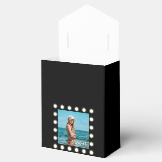モダンスタイリッシュユニーク黒の正方形フォトフレーム フェイバーボックス (オープン)