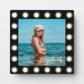 モダンスタイリッシュユニーク黒の正方形フォトフレーム フォトプラーク (正面)