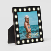 モダンスタイリッシュユニーク黒の正方形フォトフレーム フォトプラーク (正面)