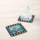 モダンスタイリッシュユニーク黒の正方形フォトフレーム ペーパーコースター (インサイチュ)