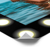 モダンスタイリッシュユニーク黒の正方形フォトフレーム ポスター (角)