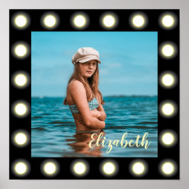 モダンスタイリッシュユニーク黒の正方形フォトフレーム ポスター