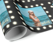 モダンスタイリッシュユニーク黒の正方形フォトフレーム ラッピングペーパー (ロールコーナー)