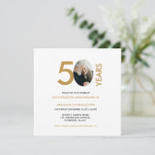モダンスタイリッシュ写真50結婚TH 招待状 (スタンド正面)