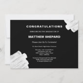 モダンスタイリッシュ卒業式 招待状 (裏面)