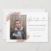 モダンスタイリッシュ卒業式 招待状 (正面)