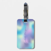 モダンスタイリッシュ唇、ホログラフィック ラゲッジタグ (裏面縦)
