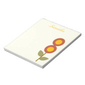 モダンスタイリッシュ抽象芸術ガーリーフローラ ノートパッド (回転)