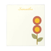 モダンスタイリッシュ抽象芸術ガーリーフローラ ノートパッド (正面)